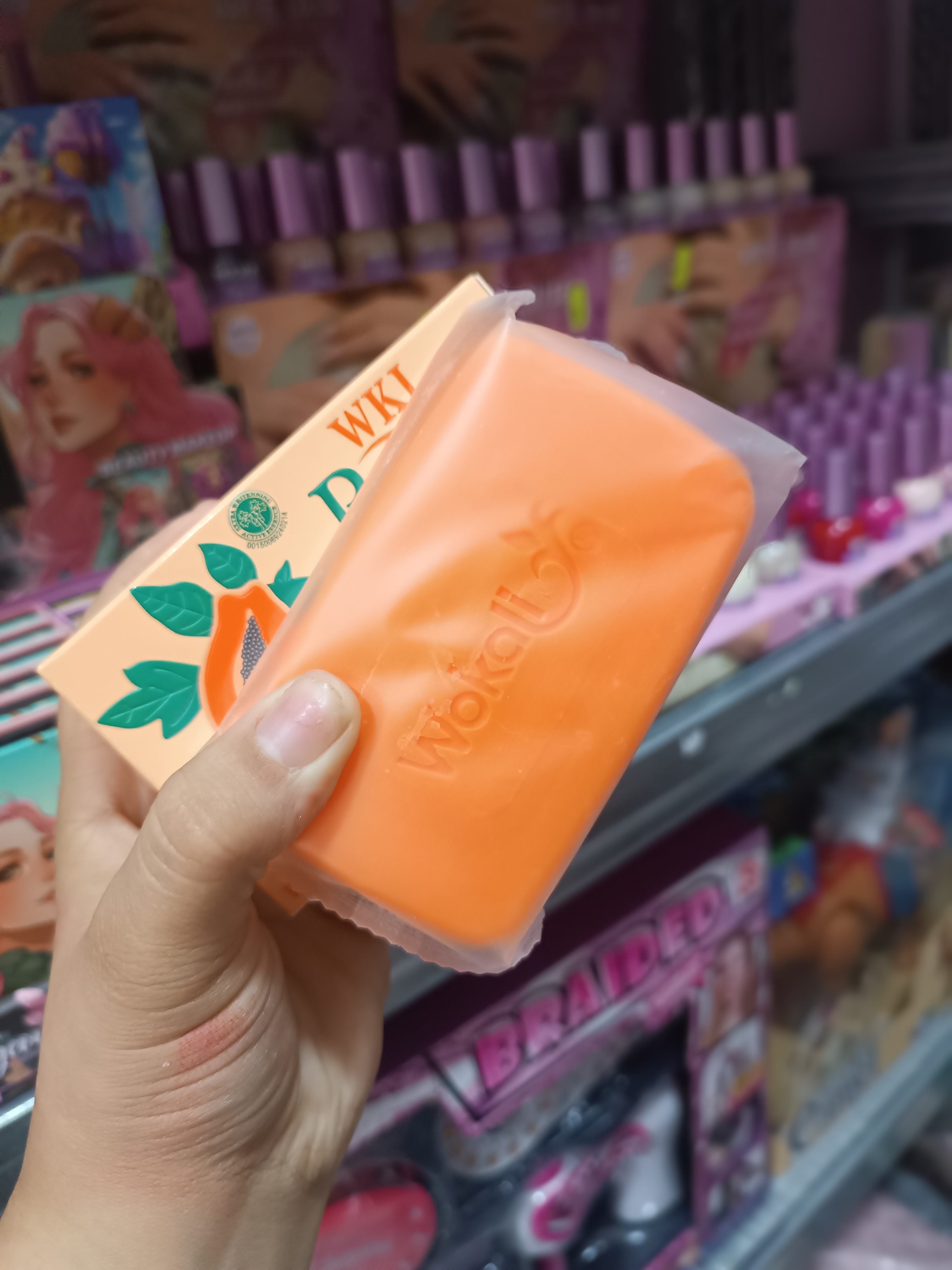 Savon de bain blanchissant à la vitamine EWKL Savon solide pour le corps et les mains à la papaye pour adultes Nettoyant enrichi en minéraux Hydratant pour la peau