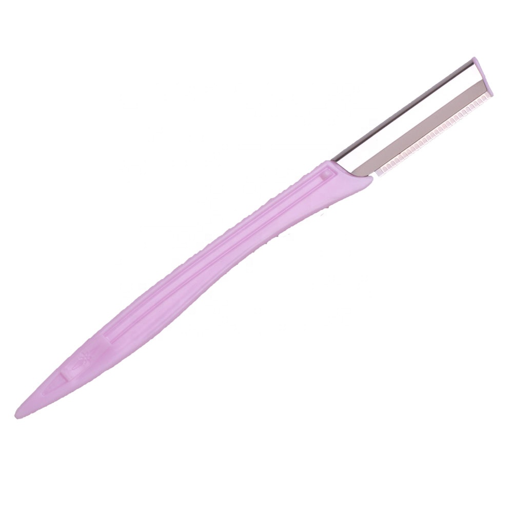 3 PCS Plastics Handle Eyebrow Razor Trimmer Shaper Shaver with Razor for Eyebrow Shaping